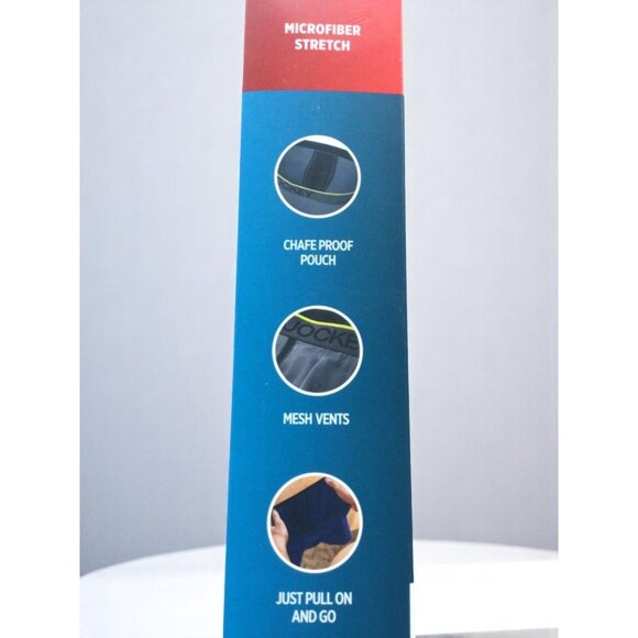 Jockey Active Microfiber Stretch Chafe Proof Pouch 3-Pack Boxer Briefs Small NEW - Picture 4 of 7